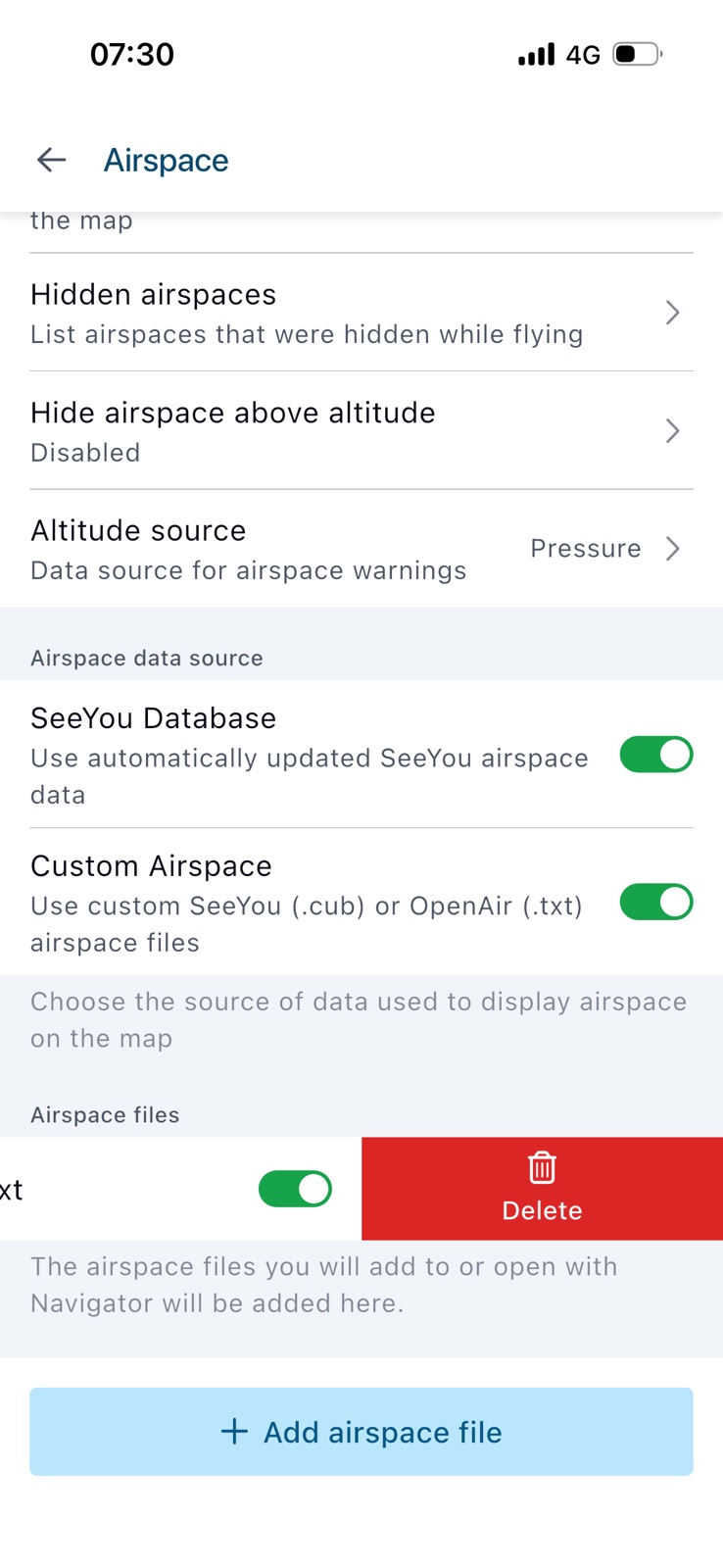 Airspace Delete